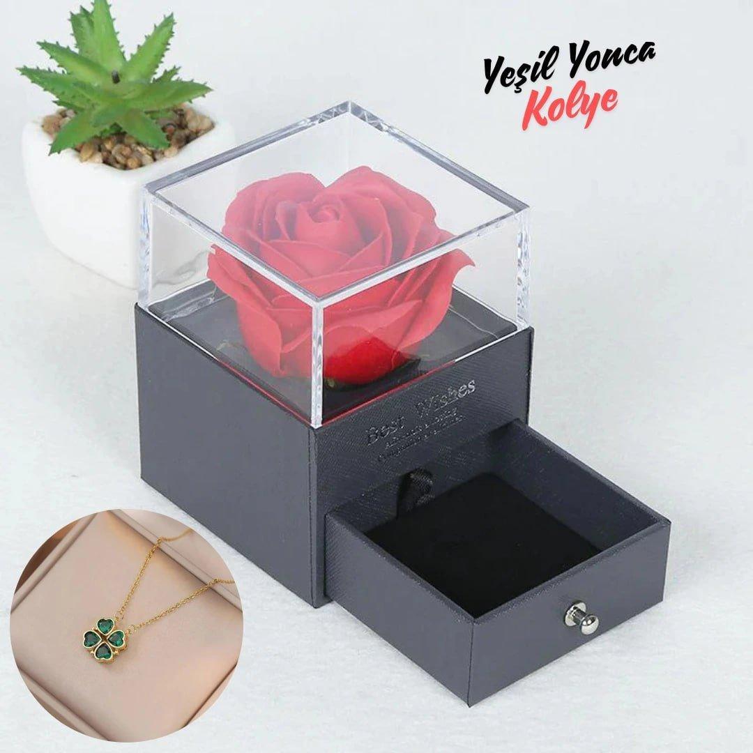 Yeşil Mıknatıslı Yonca Kolye - KEHVAN