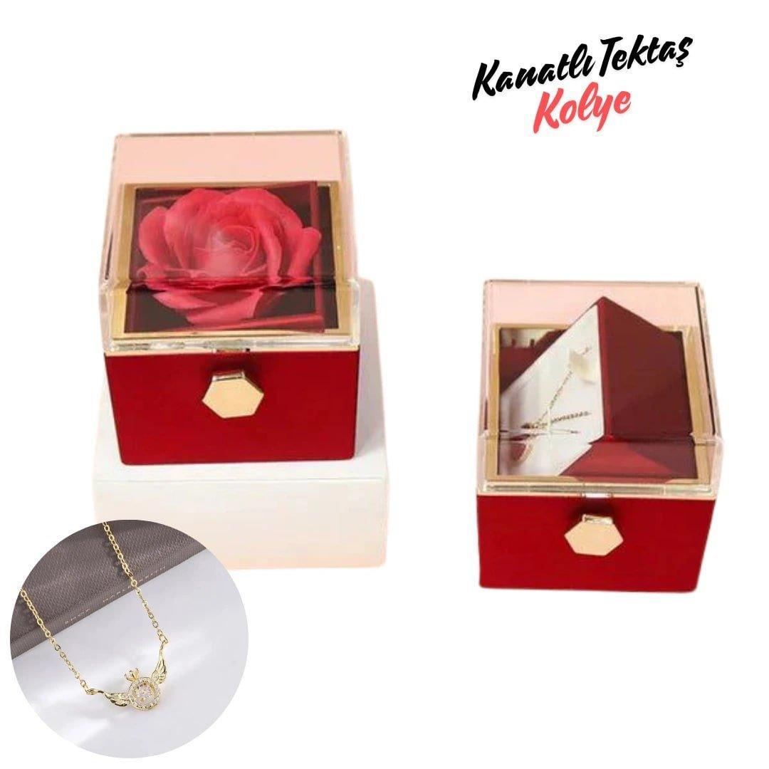Kanatlı Tek Taş Kolye - KEHVAN
