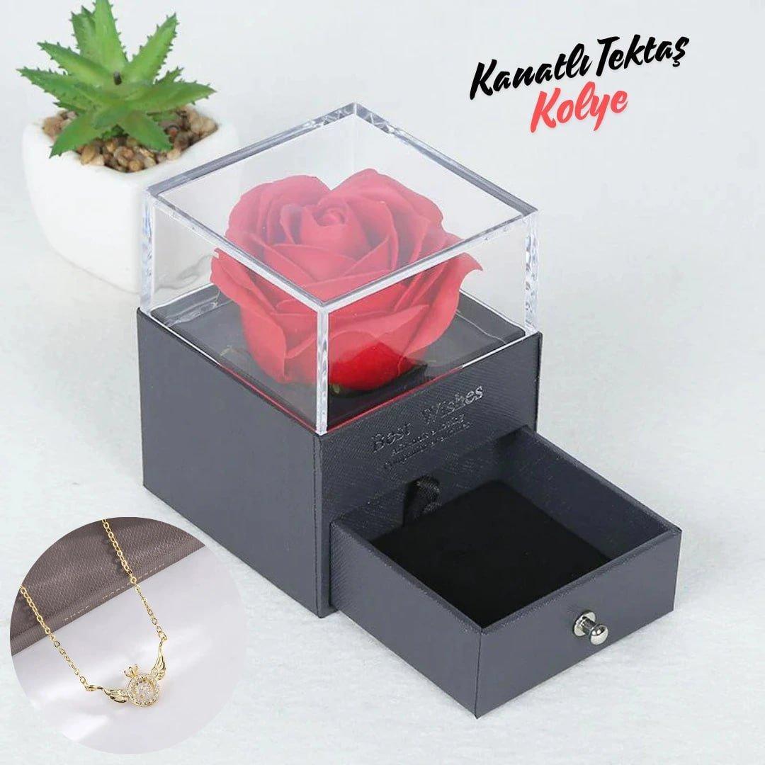 Kanatlı Tek Taş Kolye - KEHVAN
